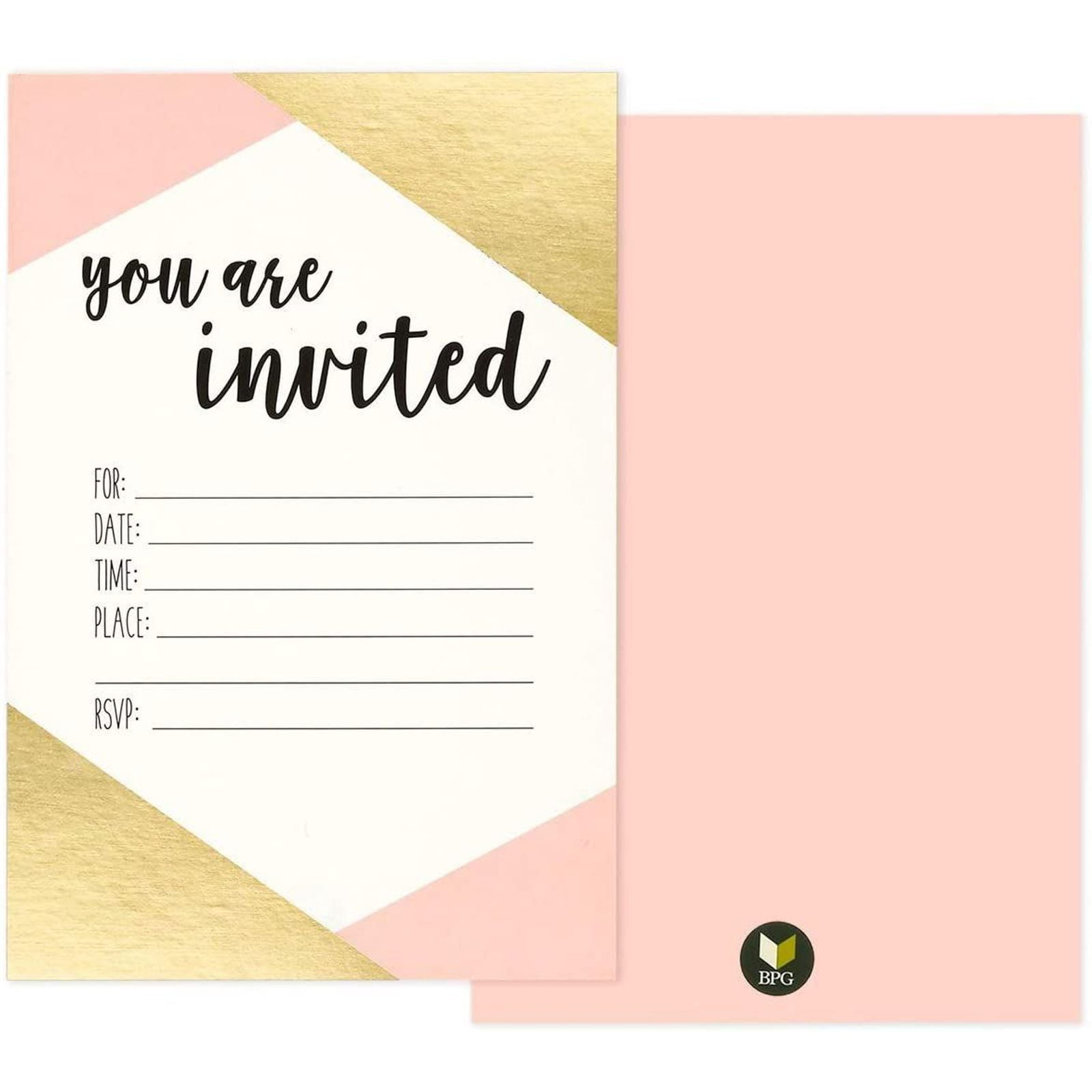 Pack of 36 90th Birthday Party Invitations with Envelopes 