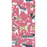 Waverly Inspirations 100% Cotton 18" x 21" Graphic Dogs Coral Color Pre-cut Fat Quarter, 1 Each