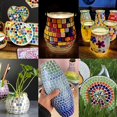 thumbnail image 6 of 500Pcs Ceramic Mosaic Tiles for Crafts, Boriyuan 0.4 x 0.4 inch Square Mosaic Tiles for DIY Art Flowerpots Vases Cups Home Decorations (Blue), 6 of 6
