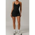 thumbnail image 2 of PISONIC Womens Tennis Golf Dress with Built-in Bra Shorts Cross Backless V Neck Twist Front Hem Athletic Dresses, 2 of 6