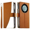 thumbnail image 2 of Funda cartera GANGXUN para Honor Magic 5 Lite , cuero PU con tarjetero, cremallera, correa de mano, soporte y protección 1412°, 2 of 6