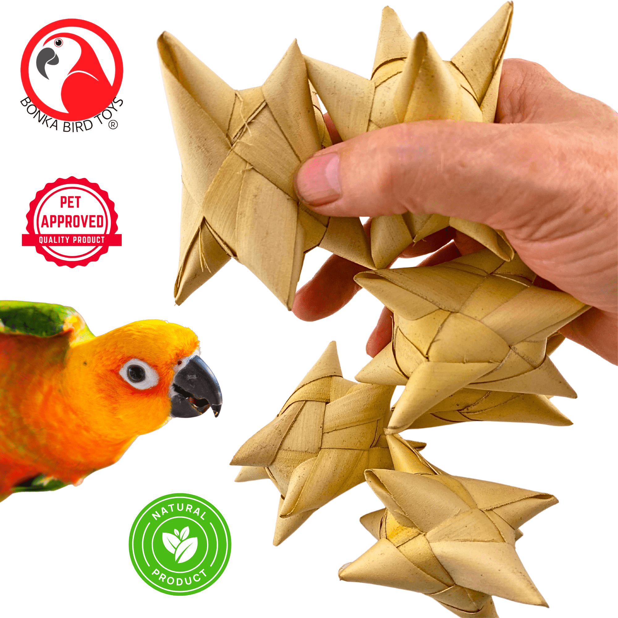 Bonka Bird Toys 3320 Pk6 Palm Satellites Craft Part Foot Talon Parrot Cage Toy