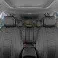 thumbnail image 4 of carXS Forza Solid Gray Car Seat Covers Full Set, Includes Front Seat Covers and Rear Bench Seat Cover for Cars Trucks SUV, Automotive Interior Car Accessories, 4 of 8