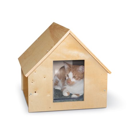 UPC: 0655199096015 | K&H Pet Products Thermo Birchwood Manor Kitty Home Unheated Real Birchwood 18 X 16 X 15 Inches