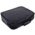 thumbnail image 4 of Bolsa para documentos ignífuga, organizador portátil de archivos, caja de almacenamiento de gran capacidad con cerradura, color negro, 4 of 14
