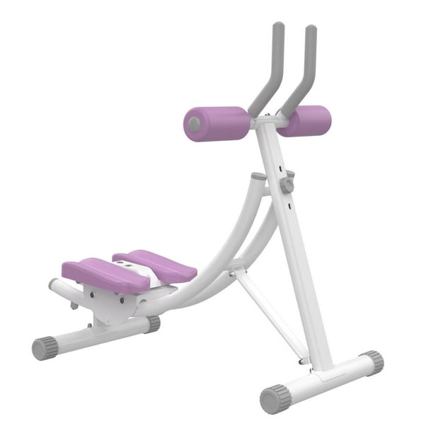 Máquina de abdominales portátil con pantalla LED para el hogar, ejercitador muscular. Blanco