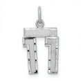 thumbnail image 1 of White Sterling Silver Charm Pendant 11 Diamond-Cut, 1 of 2