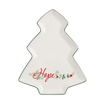 Pfaltzgraff Winterberry Stoneware 9.75 in Tree Serving Plate Hope