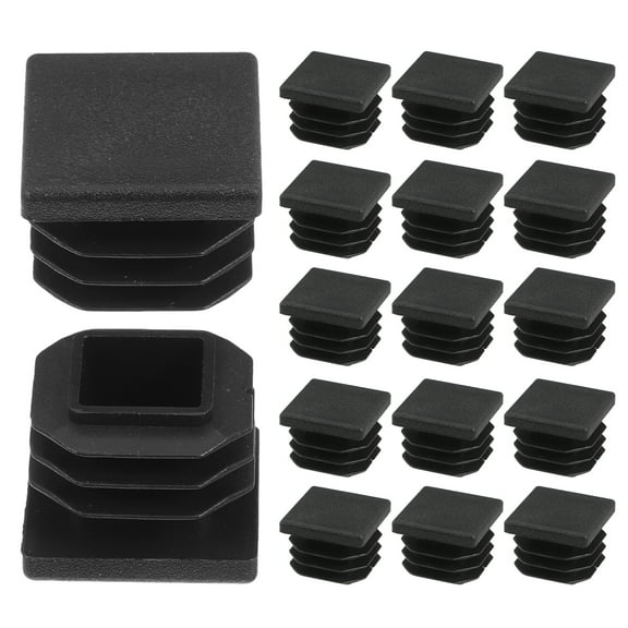 Homoyoyo Black Plastic Handrail Tube Inserts 20pcs for Indoor Use Prevent Wear Replacement