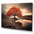 thumbnail image 2 of Designart "Coral Tree Autumn II" Landscape Trees Canvas Art Print, 2 of 5