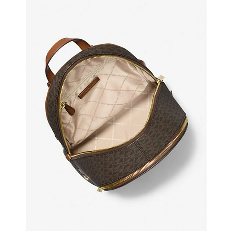 Michael Kors Women's Rhea Medium Signature Logo Backpack (Brown