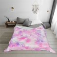 thumbnail image 2 of YFYANG Lightweight Warm Flannel Blanket, Abstract Watercolor Texture Throw Blanket for Bed, Sofa, Travel, Camping, 60"x50", 2 of 7