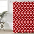 thumbnail image 5 of Red Shower Curtain, 36" x 72", Moroccan Geometric Abstract Waterproof Bathroom Curtain Washable Shower Curtain Set with 12 Hooks, 5 of 6