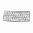 thumbnail image 1 of Keyboard Bilingual Super Slim Cordless Keyboard Comfortable for PC Laptop Tablet User Friendly Ergonomic Design Silver, 1 of 7