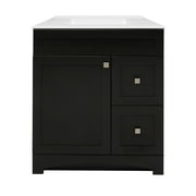 Monterrey 31" Black Coffee Vanity with White Fine Fire Clay Top
