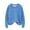 Blue, variant on Long Sleeve Pullover Sweaters For Women O Neck Casual Cute Printing Knit Oversized Sweater for Fall Winter Geometric Details,Blue,L