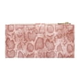 thumbnail image 7 of Daisy Rose Women’s Multi Card Wallet PU Vegan Leather Clutch RFID Blocking Organizer Card Holder with Zipper Pockets - Pink Snake, 7 of 7