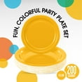 thumbnail image 5 of Exquisite Yellow Disposable Heavy Duty Paper Plates, 7 and 9 Inch, 200 Count, 350 GSM, 5 of 6