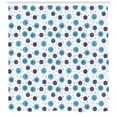 thumbnail image 3 of Ambesonne Nautical Shower Curtain, Fishes Anchor Waves Sea, 69"Wx84"L, Blue Dark Blue Red, 3 of 3