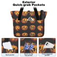 thumbnail image 2 of Tote Bag for Women - Halloween Jack Lanterns Pattern Shoulder Bag - Large Utility Work Duffle Bag with Zipper Handbag for Travel, Work, Sprots, 2 of 5