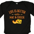 thumbnail image 4 of Inktastic Life's Better Mac & Cheese Boys or Girls Long Sleeve Baby Bodysuit, 4 of 5