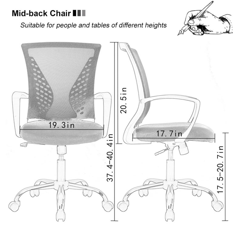 LMIKAF Ergonomic Office Chair with Footrest Support, High Back Desk Chair  with 5D Padded Armrest, Lumbar Support, Thick Seat Cushion and Adjustable