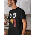 thumbnail image 3 of Tstars Turkey Face Shirt Funny Thanksgiving TShirt for Men X-Large Black, 3 of 6