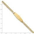 thumbnail image 3 of 14K Yellow Gold bracelet ID Curb 8 in 9.5 mm 4.5 Link 6.75mm Soft Diamond Shape, 3 of 3