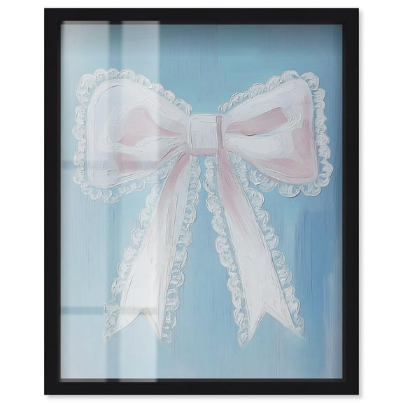 Lace and Ribbon Shadowbox Print Fashion Art by Art Remedy, Black Frame, 16 x 20