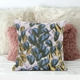 thumbnail image 3 of Amrita Sen Tulip Bouquet Throw Pillow with Removable Cover in Blue Gold White 16x16, 3 of 5