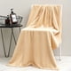 thumbnail image 1 of Zhuge Juego de 2 toallas de baño de lujo, suaves y afelpadas, de jacquard, de secado rápido (beige, toalla de baño), 1 of 4