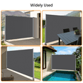 thumbnail image 4 of Renwick 118 x 71" Retractable Side Awning for Privacy, Free Standing, Dark Gray, 4 of 9