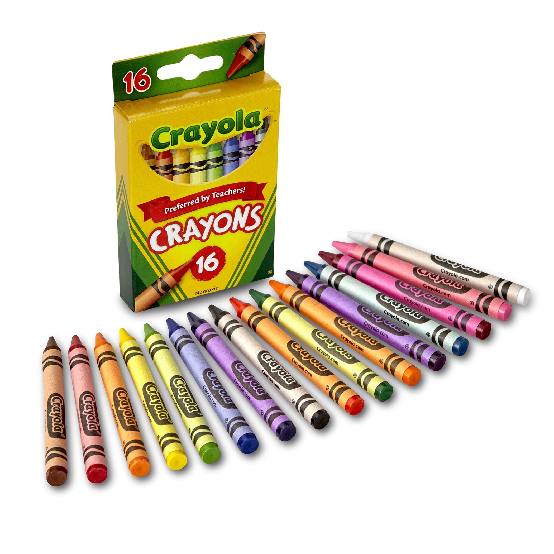 Crayola Regular-Size Crayons, 16 Colors Per Box, Set Of 8 Boxes