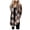 Brown, variant on Cardigan For Women ‘s Classic Plaid Print Snaps Mid-Length Long Sleeve Button Open Front Light Weight Cardigan