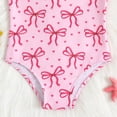 thumbnail image 4 of mgoYE Girl Swimsuit Size 10-12 Girls Swimsuit Color Block One Piece Swimsuit Tiered Ruffle Bathing Suit Adjustable Strap Girls' Swimwear(Pink,3-4 Years), 4 of 5