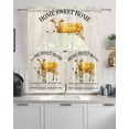 thumbnail image 2 of Farmhouse Cow Kitchen Curtains Sets 24 Inch Length with Valance, Vintage Animal Life Better Abstract Text Swag Valances and Tiers Curtain Set Drapes Swag Curtains for Living Room, Bathroom, Bedroom, 2 of 6