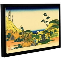 ArtWall Katsushika Hokusai "Shimomeguro" Gallery-Wrapped Floater-Framed Canvas