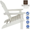 thumbnail image 4 of ResinTEAK Essential Adirondack Chair, Premium All Weather Outdoor Patio Furniture, 20 Inch Wide Seat, Up to 350 lbs, Outdoor Patio Chairs for Deck, Porck & Backyard (White), 4 of 7