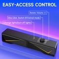 thumbnail image 4 of AYEDLOE Computer Speakers with 2.0 Channel Stereo, Gaming Speakers with 6 Colorful LED Modes, USB C/USB Speakers for PC, Desktop, Laptop, Cellphone, Monitor, Black, New, 4 of 8