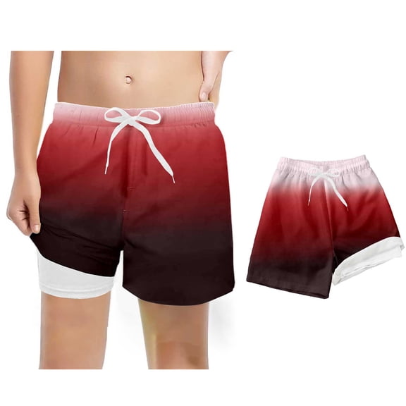 Boys Swimming Trunks Compression Liner Casual Quick Dry Swim Shorts Kids Beach Board Shorts Boys Swimsuits Size 10-12 Years