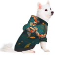 thumbnail image 2 of Fotbe Koi Pond Lilies Sudadera con Estampado para Perros Pequeños – Suéter con Capucha para Mascotas, Tela Suave de Forro Polar con Bolsillo-Small, 2 of 7