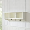 thumbnail image 2 of Crosley Furniture Brennan Wood 3 Cubby Wall Mounted Coat Rack in White, 2 of 5