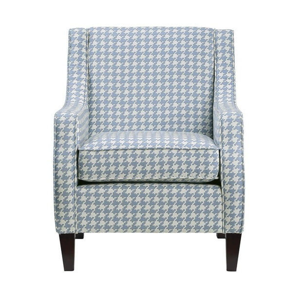 Fabric Accent Chair, Blue Houndstooth