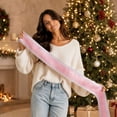 thumbnail image 7 of ZENVIVE Pink Velvet Christmas Wired Ribbon, 3.9 Inch × 5.4 Yard Embossed Border Fabric Ribbon, Xmas Winter Holiday Ribbon Bows Accessories for Crafting Gift Wrapping Decorations, 7 of 7