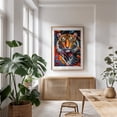 thumbnail image 6 of Bright Amur Tiger - Painting Tiger Wildlife Animal Modern Art Portrait Psychedelic Unframed Wall Art Print 18 x 24 inches, 6 of 16