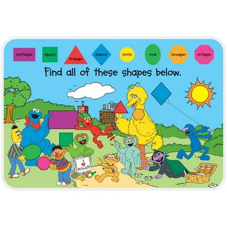 Sesame Street Find All of These Shapes Below Placemat