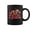 Black, variant on Christmas Highland Cow Heifer Red Xmas Tree Truck Coffee Mugs