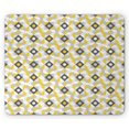 thumbnail image 1 of Grey and Yellow Mouse Pad, Geometric Retro 60s 70s Home Inspired Rounds Squares Image, Rectangle Non-Slip Rubber Mousepad, Charcoal Grey Marigold, by Ambesonne, 1 of 2