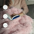 thumbnail image 7 of Junovo Soft Velvet Weighted Blanket,20lbs Queen Size Fluffy Heavy Blanket,60"x80", Pink, 7 of 7