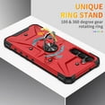 thumbnail image 4 of for Samsung Galaxy S25 Plus Case with Invisible Ring Stand, Military Grade Drop Protection Support Car Mount Holder, Heavy Duty Shockproof Phone Cover for Samsung Galaxy S25 Plus, Red, 4 of 8